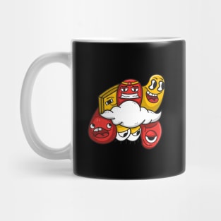 India face cartoon doodle art Mug